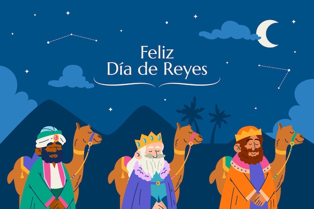 Vector gratuito fondo de reyes magos dibujado a mano