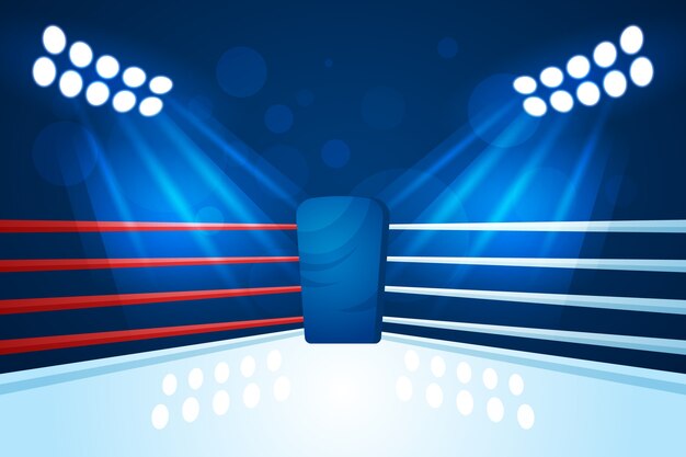 Fondo de un ring de boxeo con gradiente