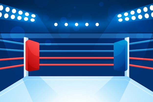 Fondo de un ring de boxeo con gradiente