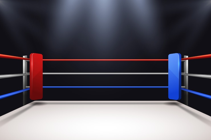 Vector gratuito fondo de un ring de boxeo con gradiente