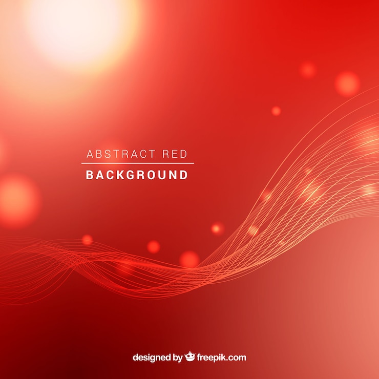 Vector gratuito fondo rojo abstracto con efecto bokeh