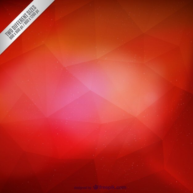 Fondo rojo abstracto poligonal