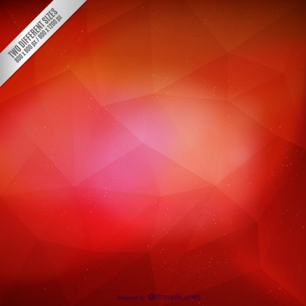 Fondo rojo abstracto poligonal