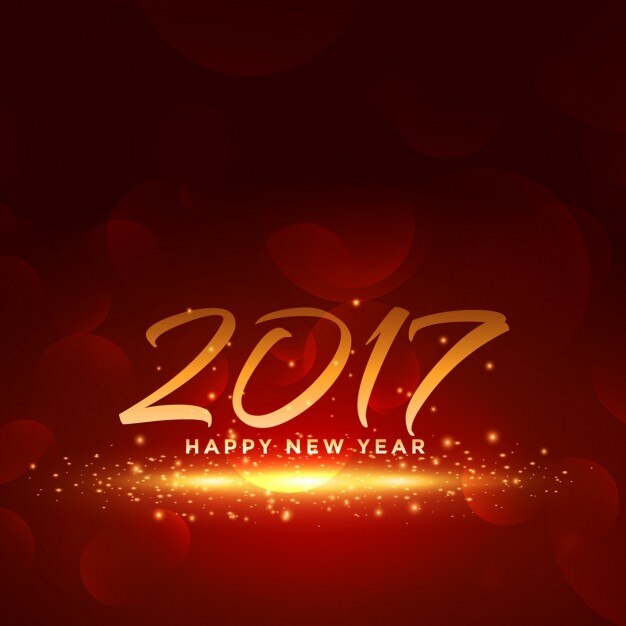 Fondo rojo de año nuevo 2017 