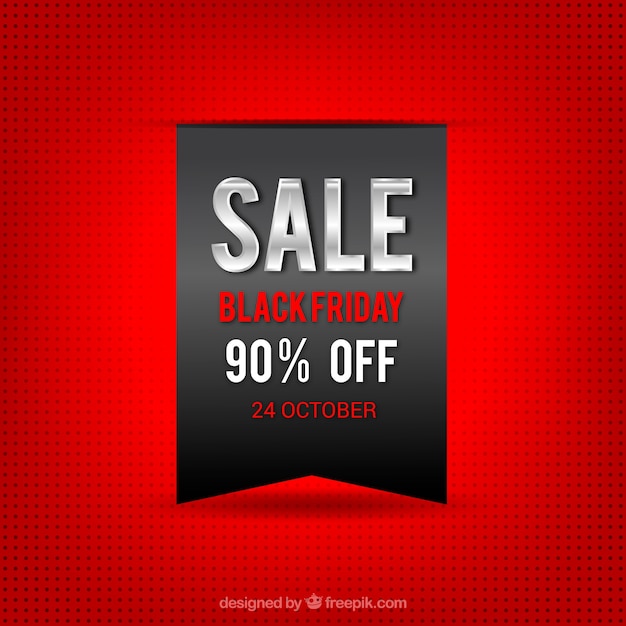 Vector gratuito fondo rojo de black friday