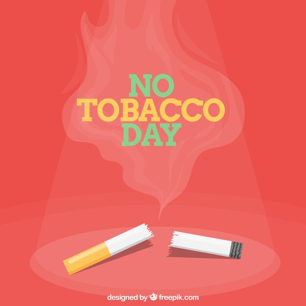 Fondo rojo de cigarro partido 