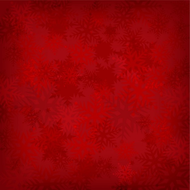 Vector gratuito fondo rojo de copos de nieve
