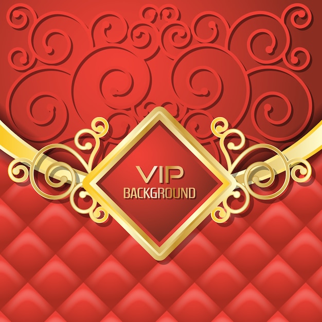 Fondo rojo con diseño vip