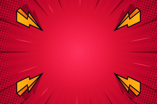 Vector gratuito fondo rojo estilo comic