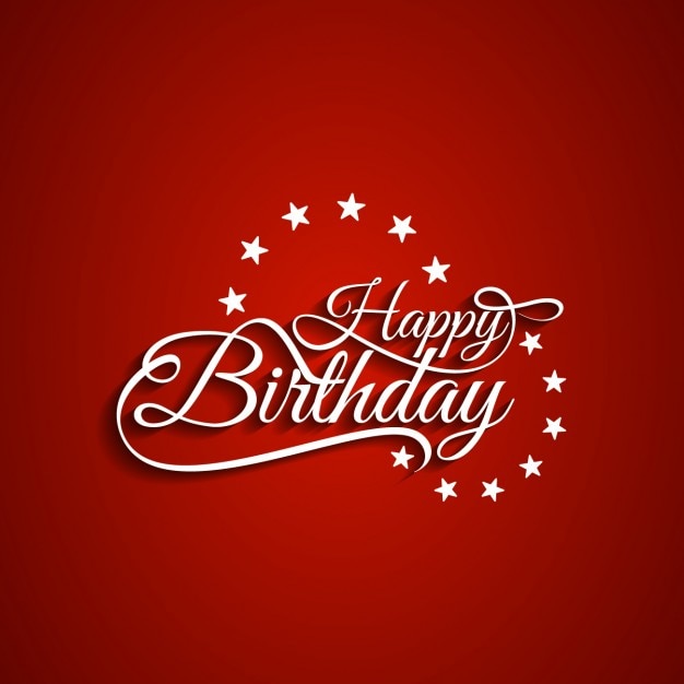 Fondo rojo de feliz cumpleaños