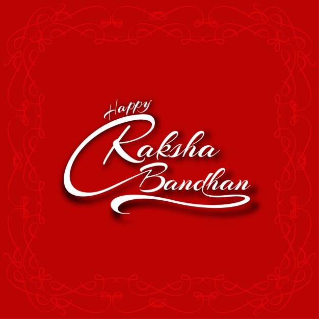 Fondo rojo de feliz raksha bandhan
