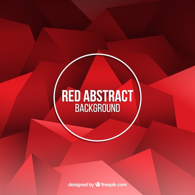Fondo rojo con formas geométricas en estilo abstracto