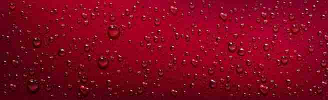 Vector gratuito fondo rojo con gotas de agua transparente