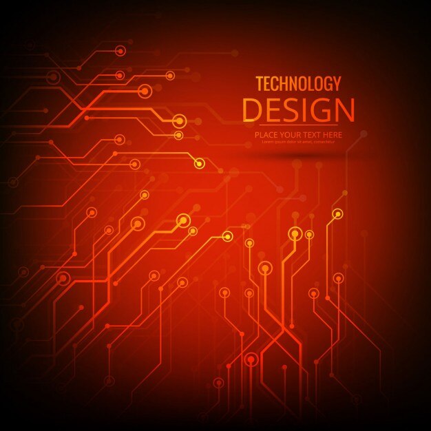 Fondo rojo moderno de tecnología