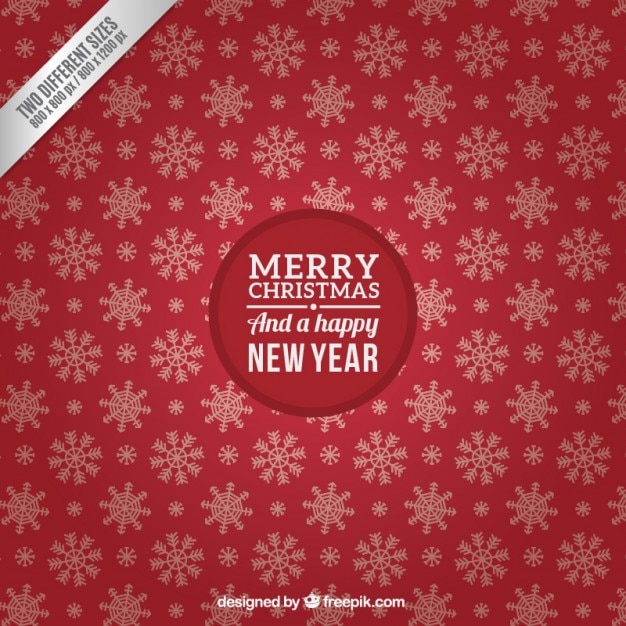 Vector gratuito fondo rojo de navidad y año nuevo