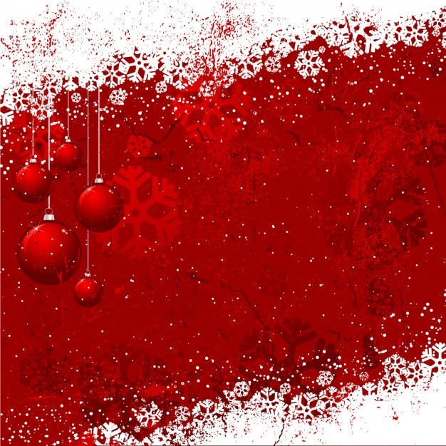 Vector gratuito fondo rojo de navidad en estilo sucio