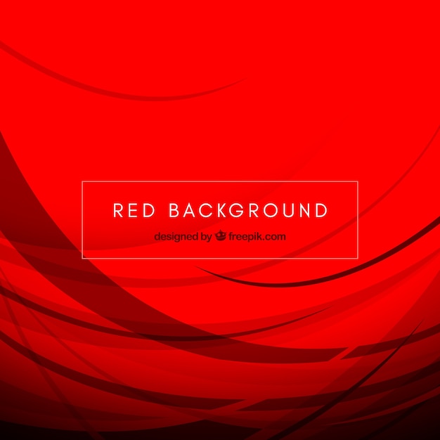 Vector gratuito fondo rojo con ondas elegantes