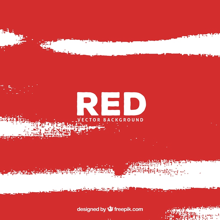Vector gratuito fondo rojo con pinceladas blancas