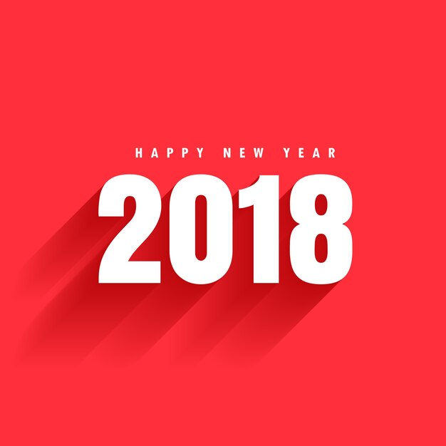 fondo rojo con texto 2018 y sombra