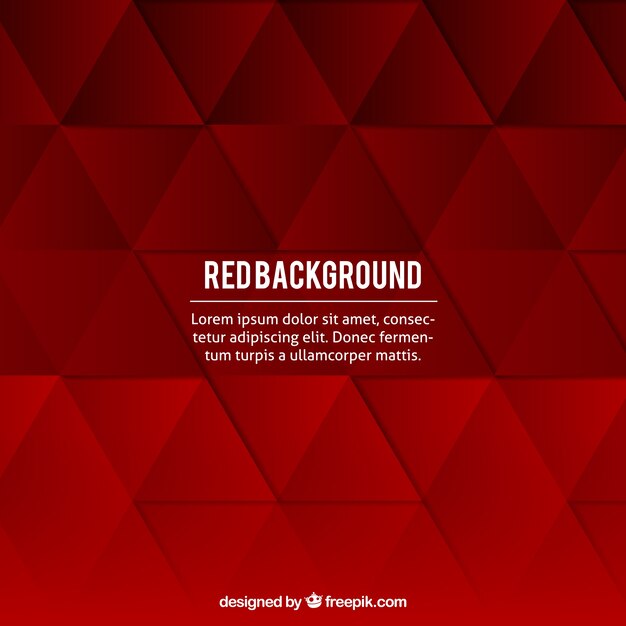 Fondo rojo con triángulos elegantes