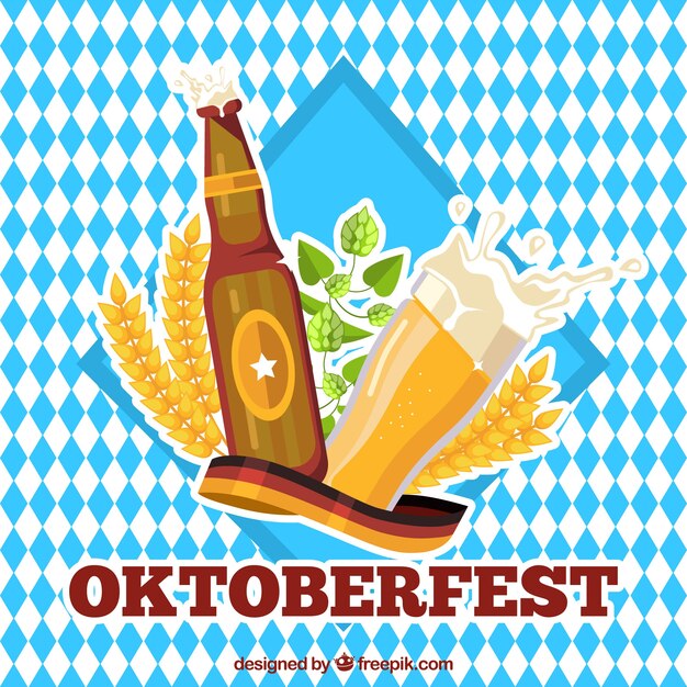 Fondo de rombos de festival oktoberfest 