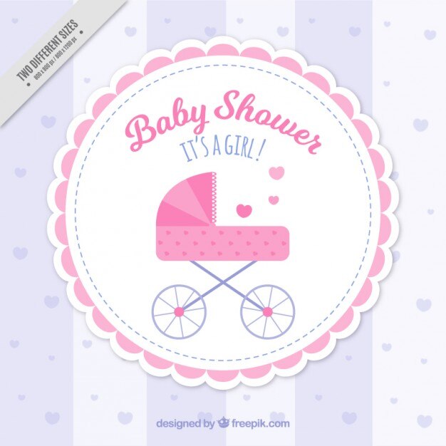 Fondo rosa de baby shower
