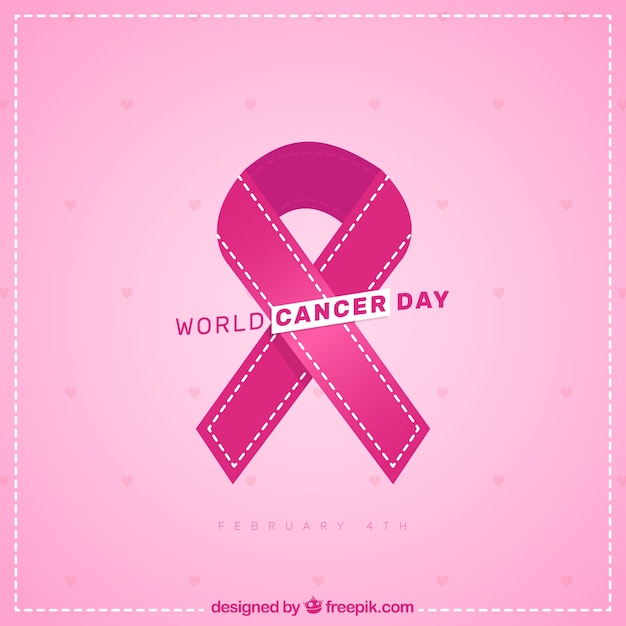 Vector gratuito fondo rosa para el día mundial contra el cáncer