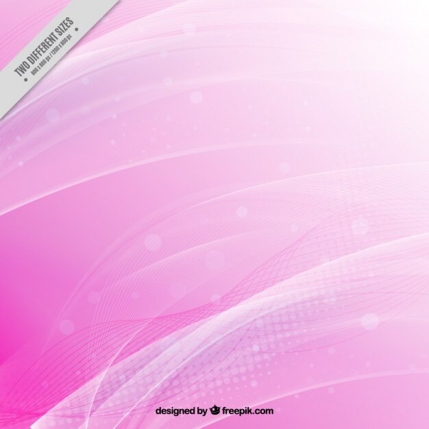 Fondo rosa con formas onduladas y efecto bokeh
