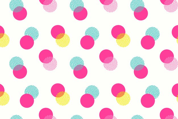 Fondo rosa, lunares, lindo vector de diseño femenino