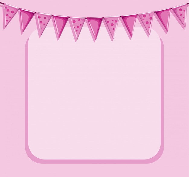Vector gratuito fondo rosa con marco y banderas