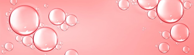 Fondo rosa con plantilla de vector de gotas de agua