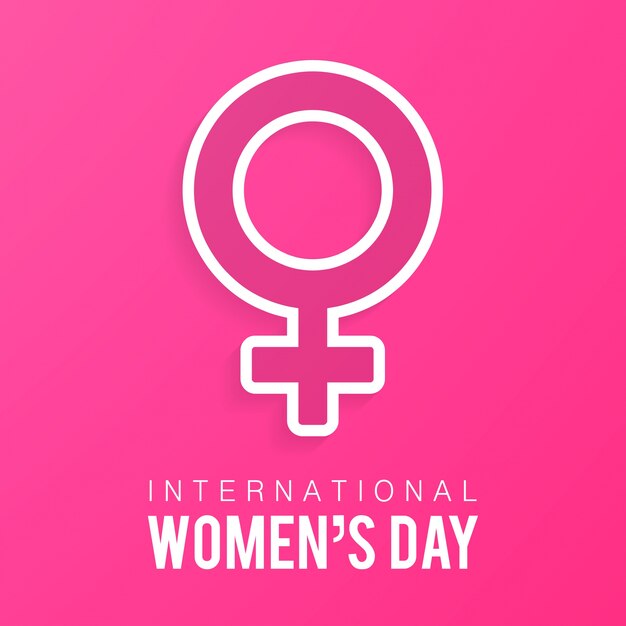 Fondo rosa de signo de género femenino