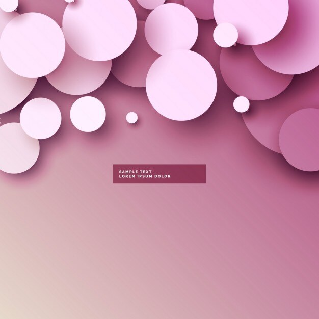 Fondo rosa suave de círculos