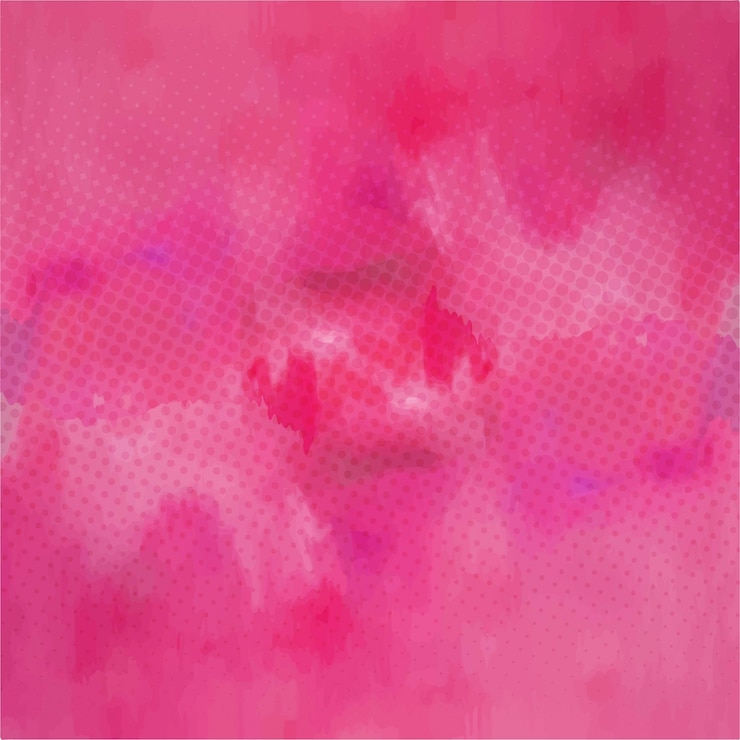 Vector gratuito fondo rosado de acuarela con puntos de medios tonos