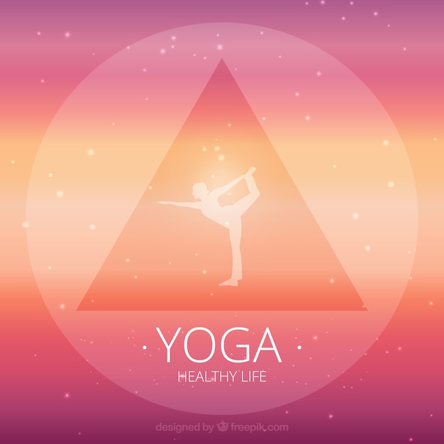 Fondo rosado de la yoga