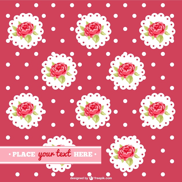 Vector gratuito fondo con rosas decorativas