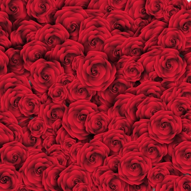 Vector gratuito fondo con rosas rojas