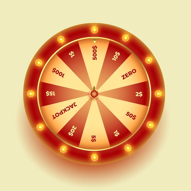Fondo de rueda de la fortuna con temática de casino para jugadores