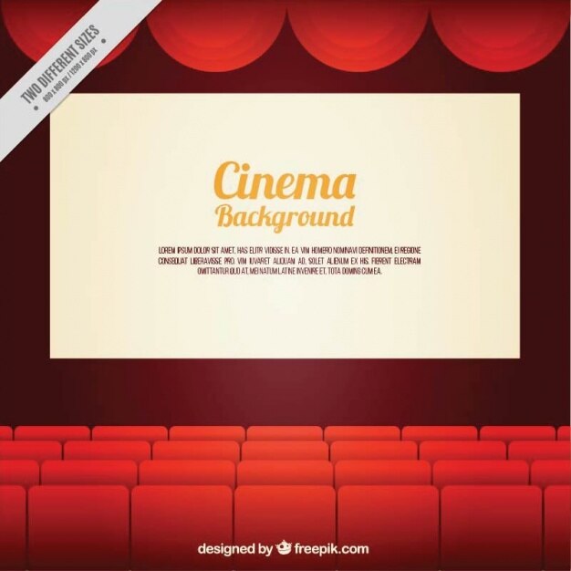 Fondo de sala de cine con butacas rojas