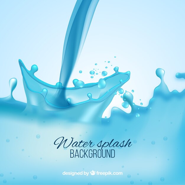 Fondo de salpicaduras de agua en estilo realista