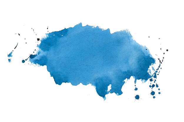 fondo de salpicaduras de tinta de color azul abstracto en estilo pintado a mano
