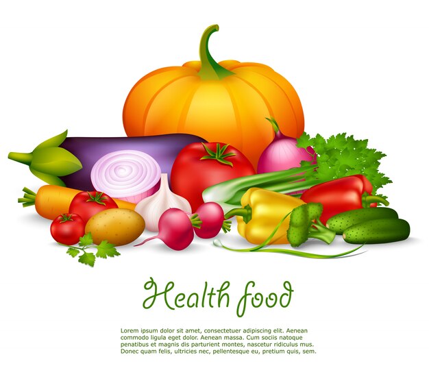 Fondo saludable de vegetales