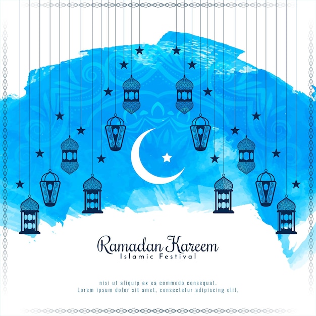 Fondo de saludo del festival islámico cultural ramadan kareem