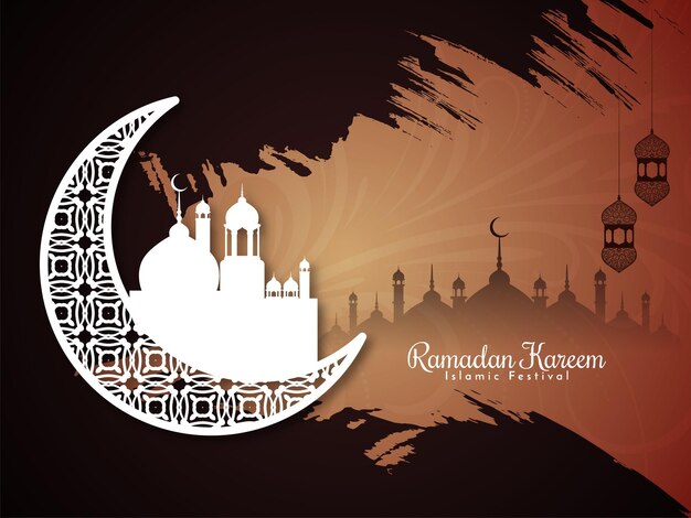 Fondo de saludo del festival islámico cultural Ramadan Kareem