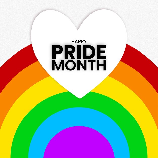 Fondo de saludos del mes del orgullo feliz Banner de diseño de redes sociales Vector libre