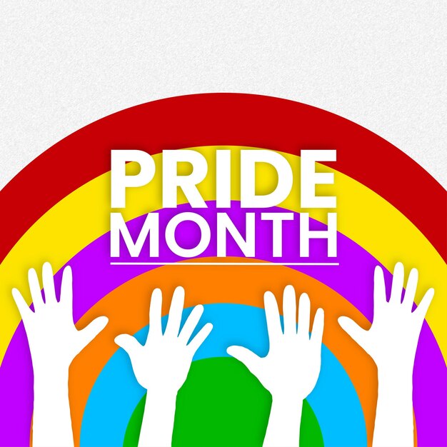 Fondo de saludos del mes del orgullo feliz Banner de diseño de redes sociales Vector libre