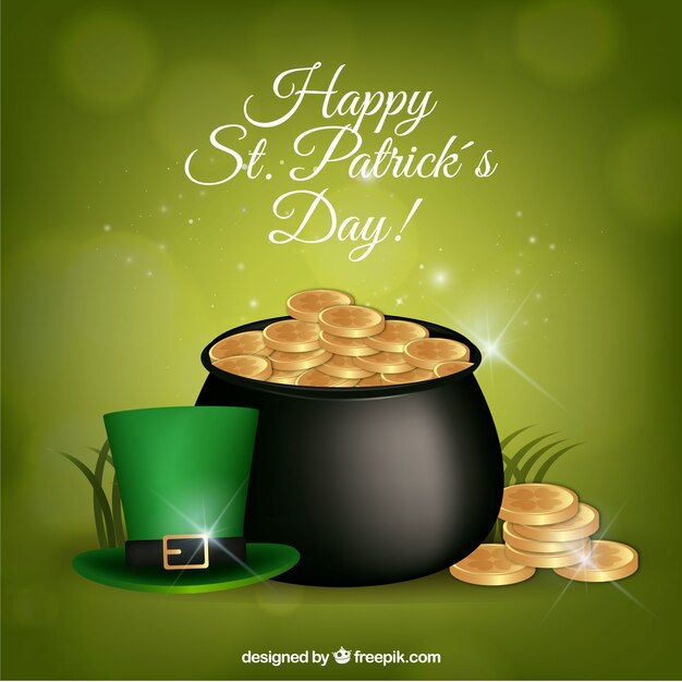 Fondo de san patricio desenfocado