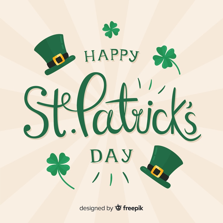 Vector gratuito fondo san patricio texto