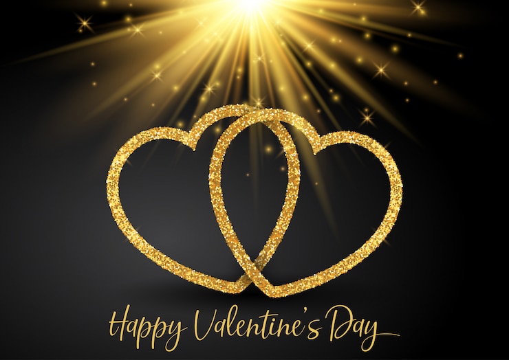 Vector gratuito fondo de san valentín con corazones brillantes.