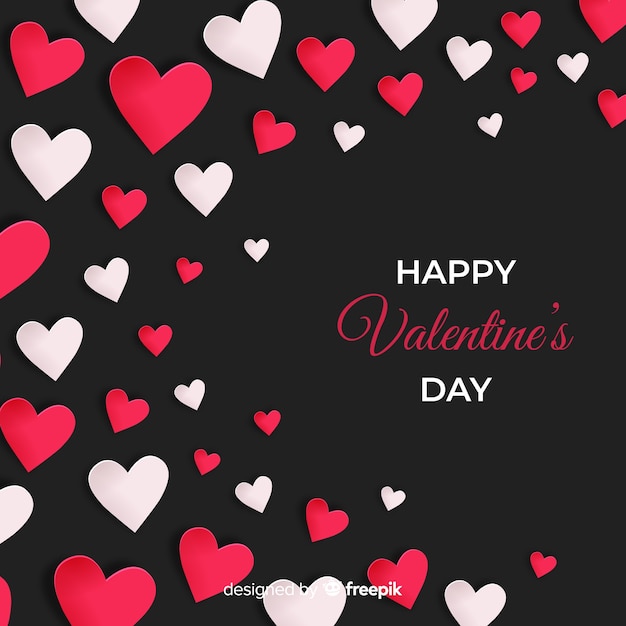 Vector gratuito fondo san valentín corazones simples